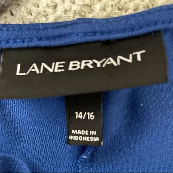 Lane Bryant Ruffle Sleeve Dress Blue Size 14/16 - Picture 4 of 4